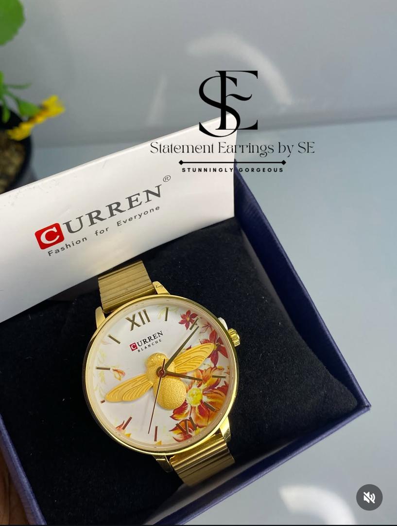 curren watch gold stainless steel and white curren watch gold stainless steel and white